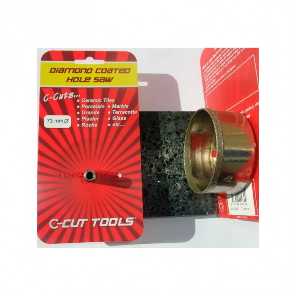 C-CUT TOOLS DCHS73S - 73mm Diamond Coated Hole Saw Holesaws